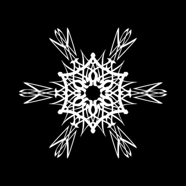 Winter cold vector snowflake.