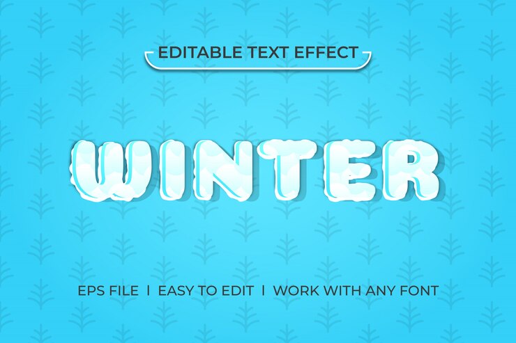 Winter cool text effect