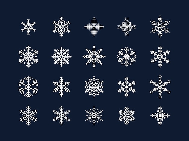 Vector winter decorations elements.