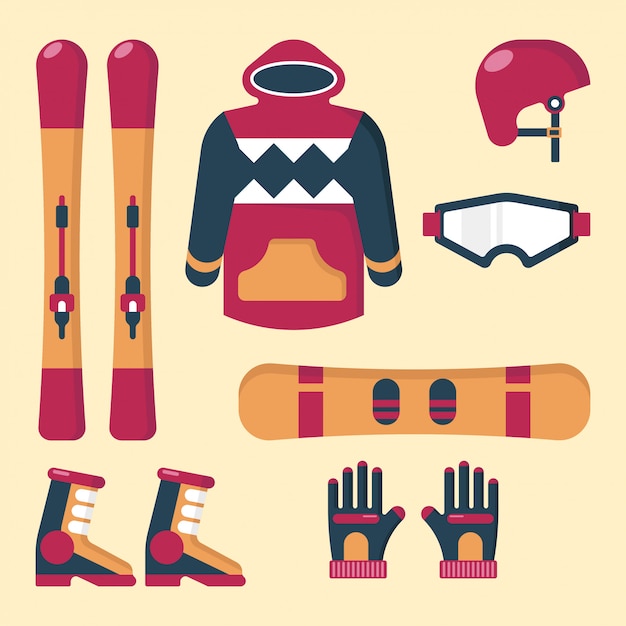 Winter doek element vector.