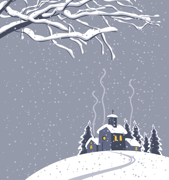 Winter dorp poster