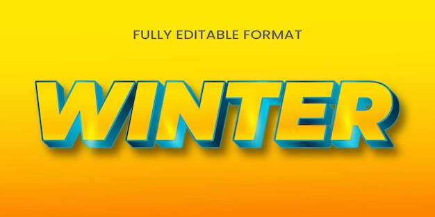 Winter editable text effect template