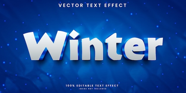 Winter editable text effect