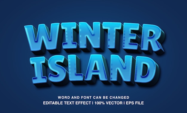 Winter eiland tekst effect