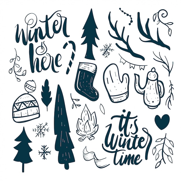 Vector winter element .