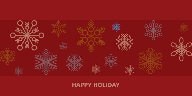 Winter en kerst achtergrond vector ontwerp met sneeuwvlokken