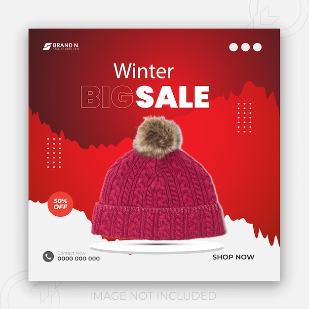 Vector winter fashion sale and cute baby social media or bundle banner design