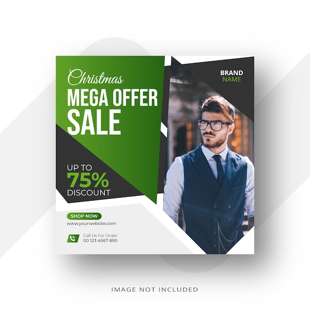 Winter fashion Sale Social Media post design Templates