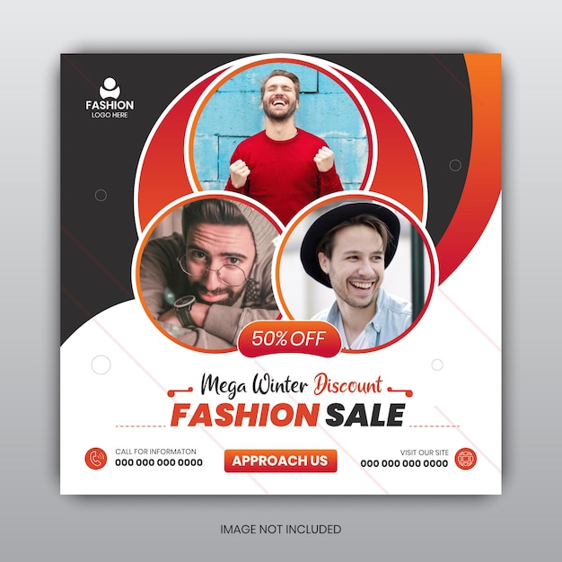 Winter Fashionable Web Social Media Post Design Template