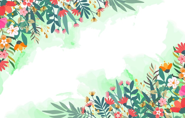 Winter floral background