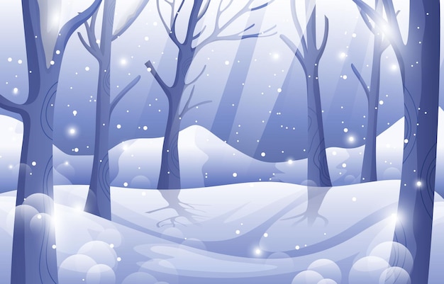 Winter Forest Woods Background