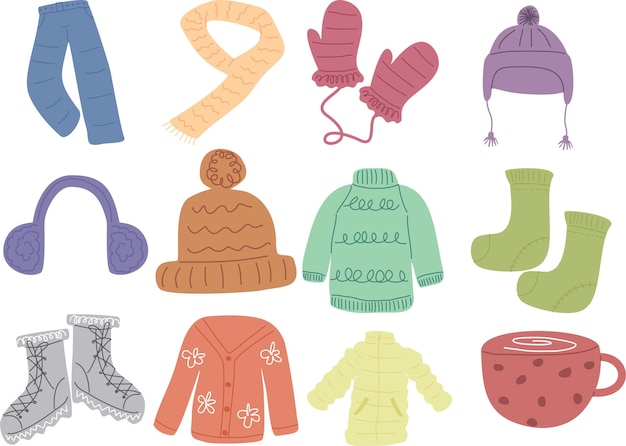 Winter Hand Drawn Illustration Set