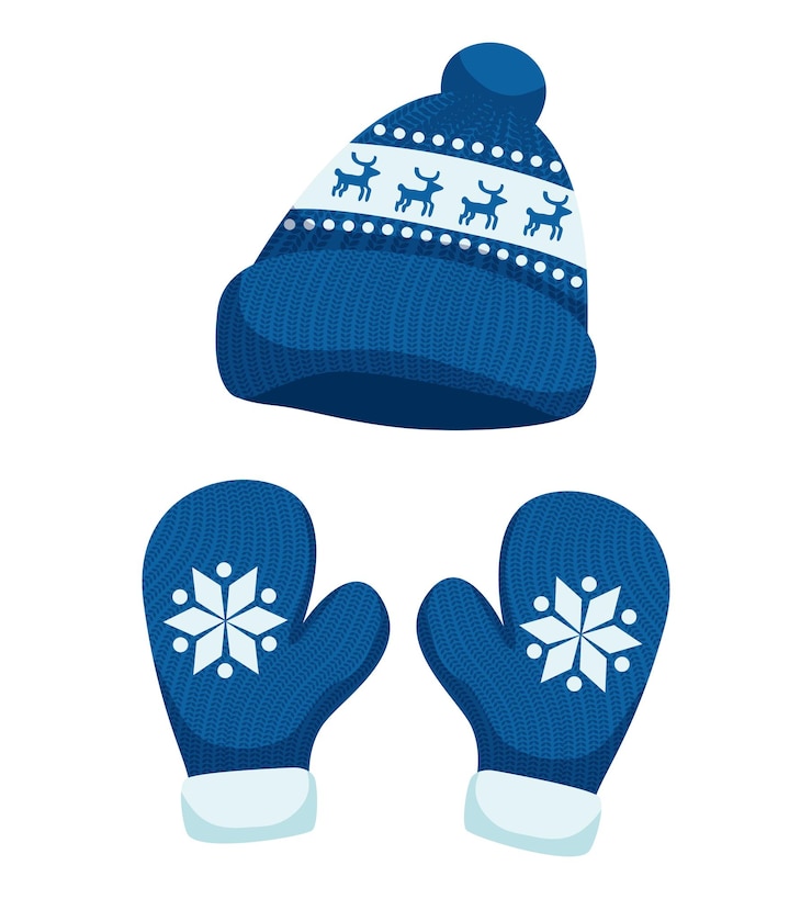 वेक्टर winter hat and gloves