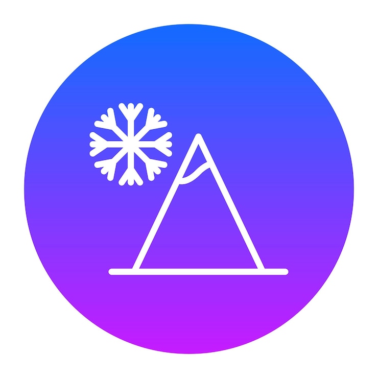 वेक्टर winter hill vector icons