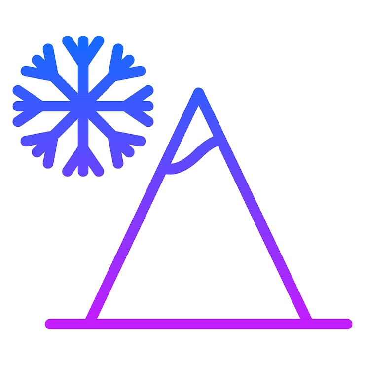 वेक्टर winter hill vector icons