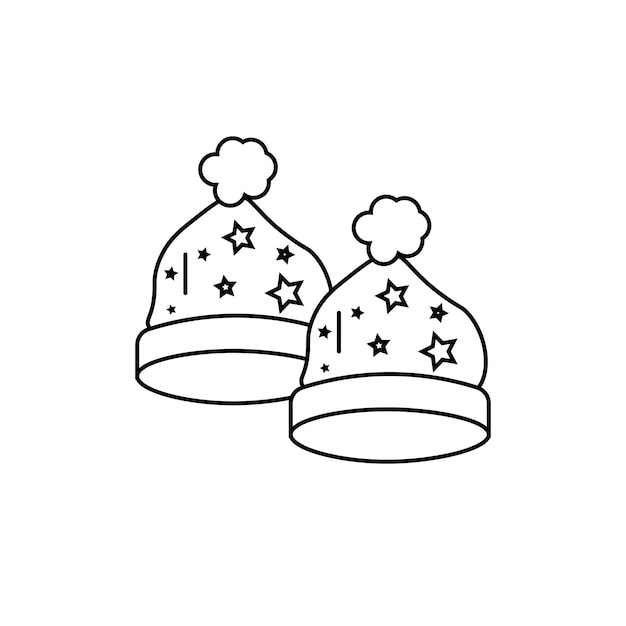 winter hoed vector type pictogram