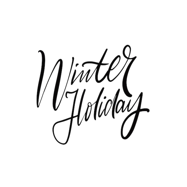 Winter Holiday hand drawn calligraphy phrase. Modern lettering vector art.