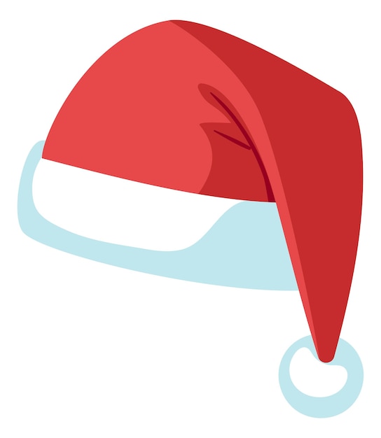 Vector winter holiday party hat icon santa cap isolated on white background