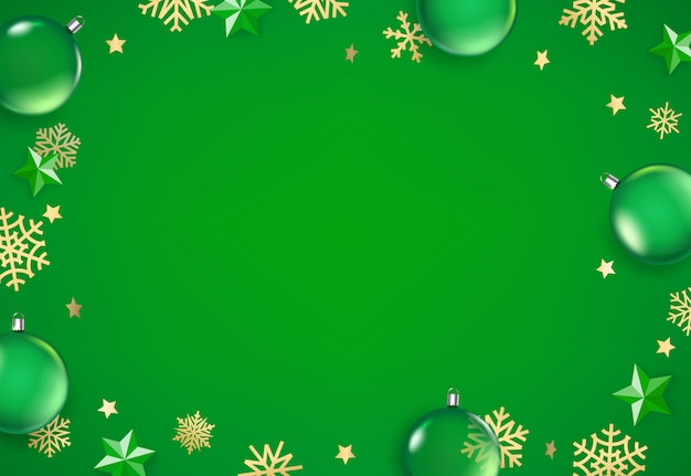 Winter holidays green vector background