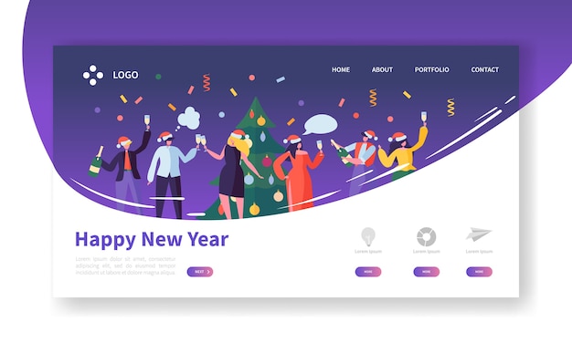 Winter Holidays Landing Page Template