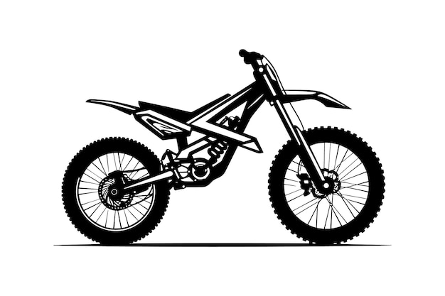 Vector winter ice snow motor bike silhouette vector