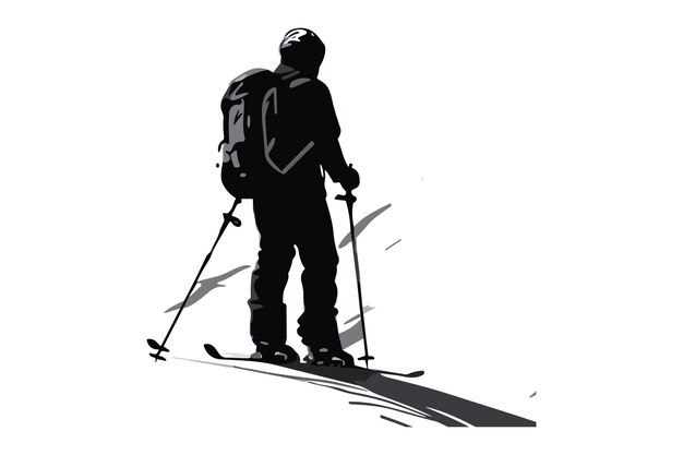 Vector winter ice snow sports silhouette vector