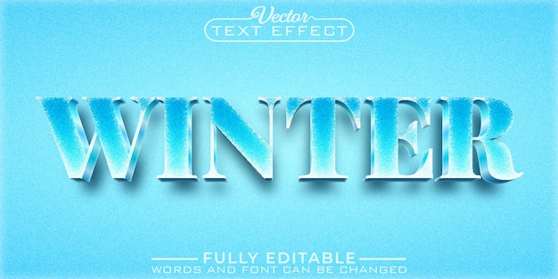 Winter Iced Editable Text Effect Template