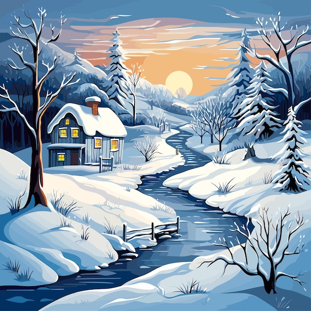 Winter Illustrations Clip Art Background