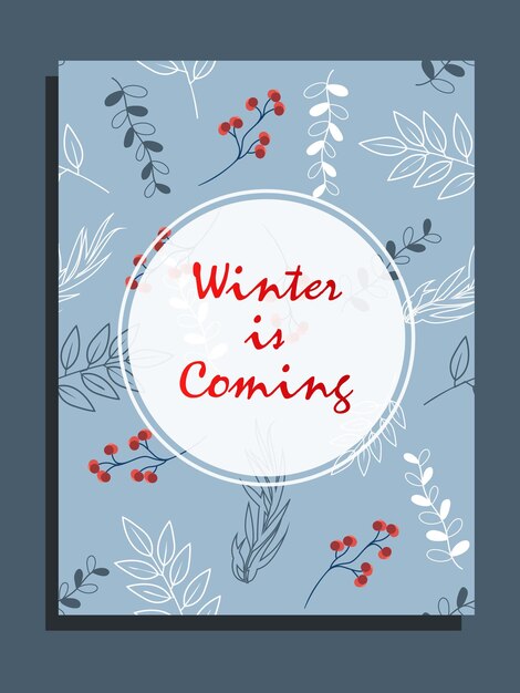 Vector winter is coming banner, poster vector. winter concept illustration. eps 10