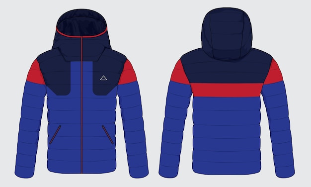 Winter jacket design template vector