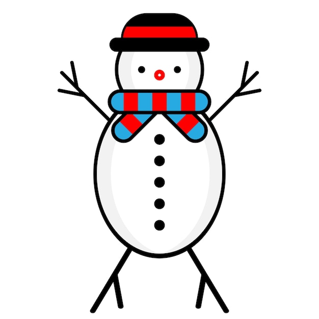 winter kerst sneeuwpop vectorillustratie