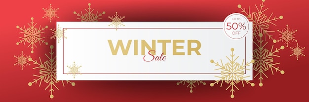 Winter kerst verkoop banner