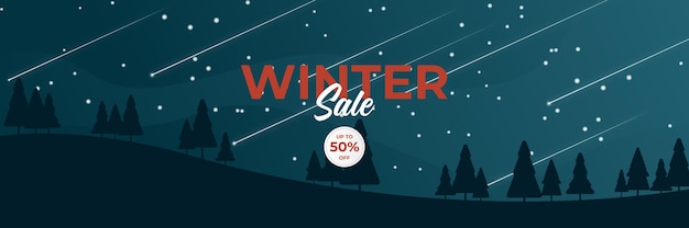 Winter kerst verkoop banner