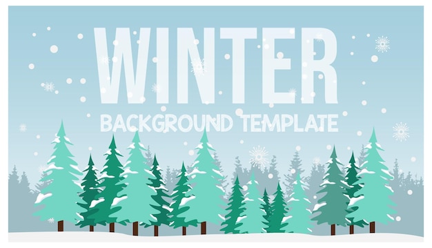 winter landscape background banner design