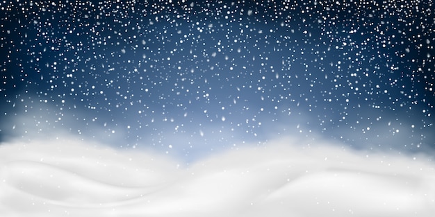 Vector winter landscape.