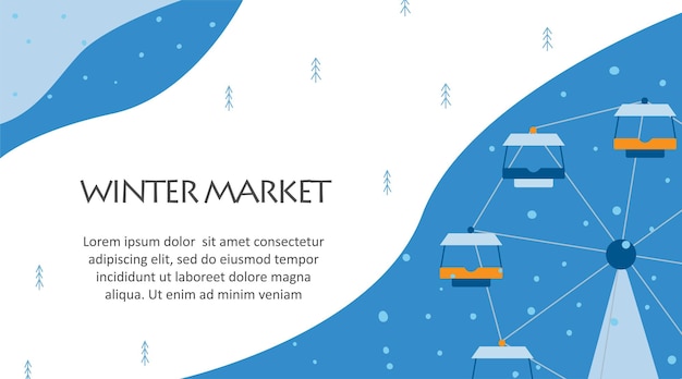 Vector winter market template