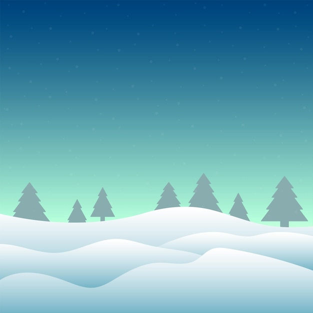 Vector winter mountains landscape with pine forest. vector illustration.