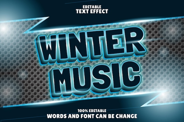 Winter Music Editable Text Effect