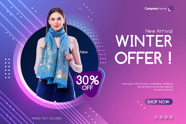 Winter offer sale banner