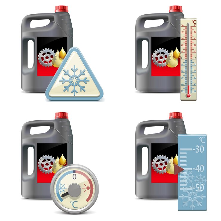 Vector winter oil icons isolated illustration