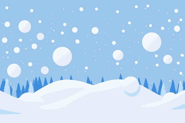 冬のパノラマ自然風景 美しい雪の冬の風景