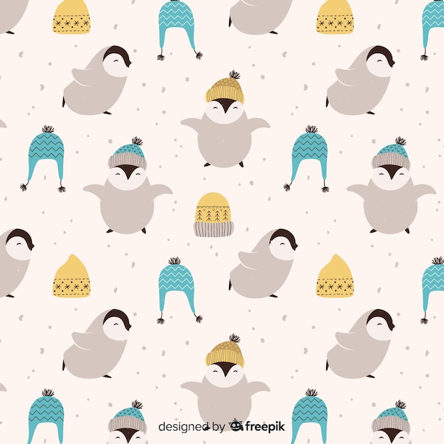 Vector winter pattern background