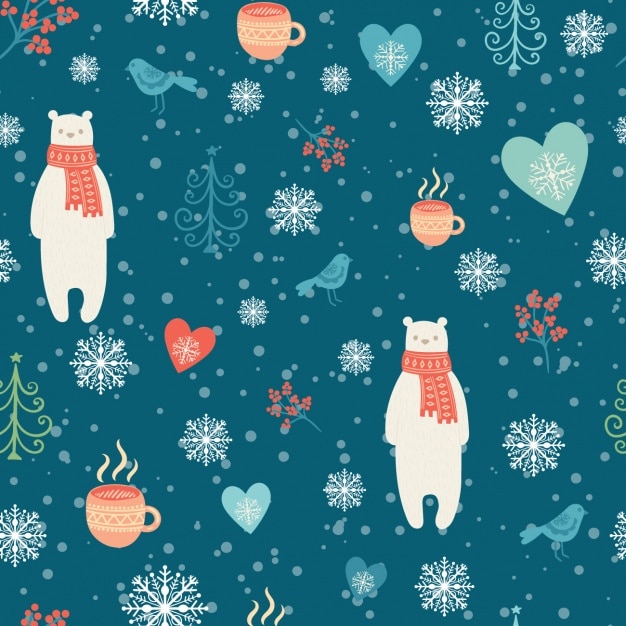 Vector winter pattern design