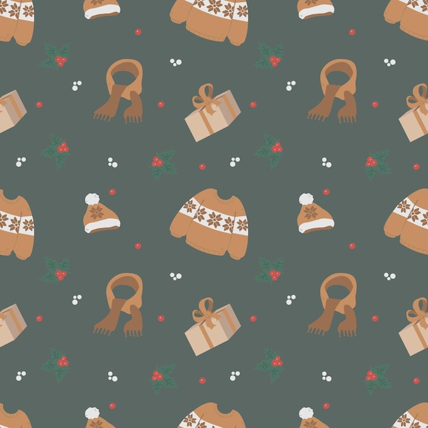 Vector winter pattern