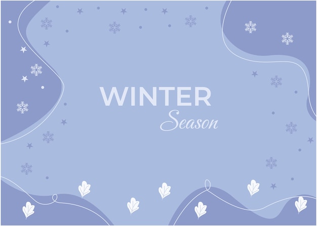Winter poster banner template design minimalist winter background