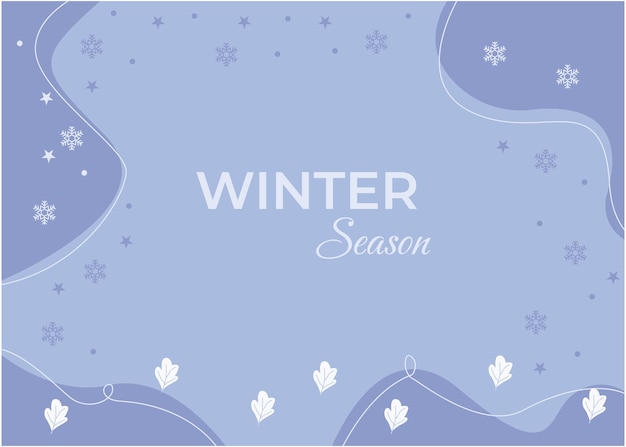 winter poster banner template design minimalist winter background