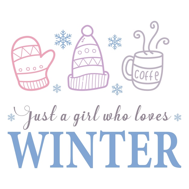 winter quotes typography lettering for t shirt design handwritten creative winter calligraphy