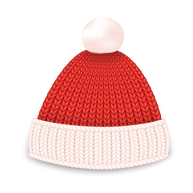 Vector winter red hat.