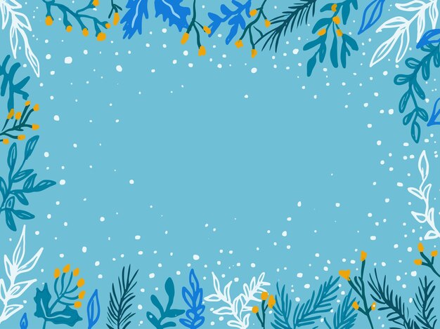 Vector winter river background