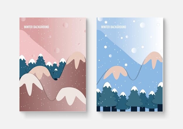 Vector winter sale 2022 cover design background